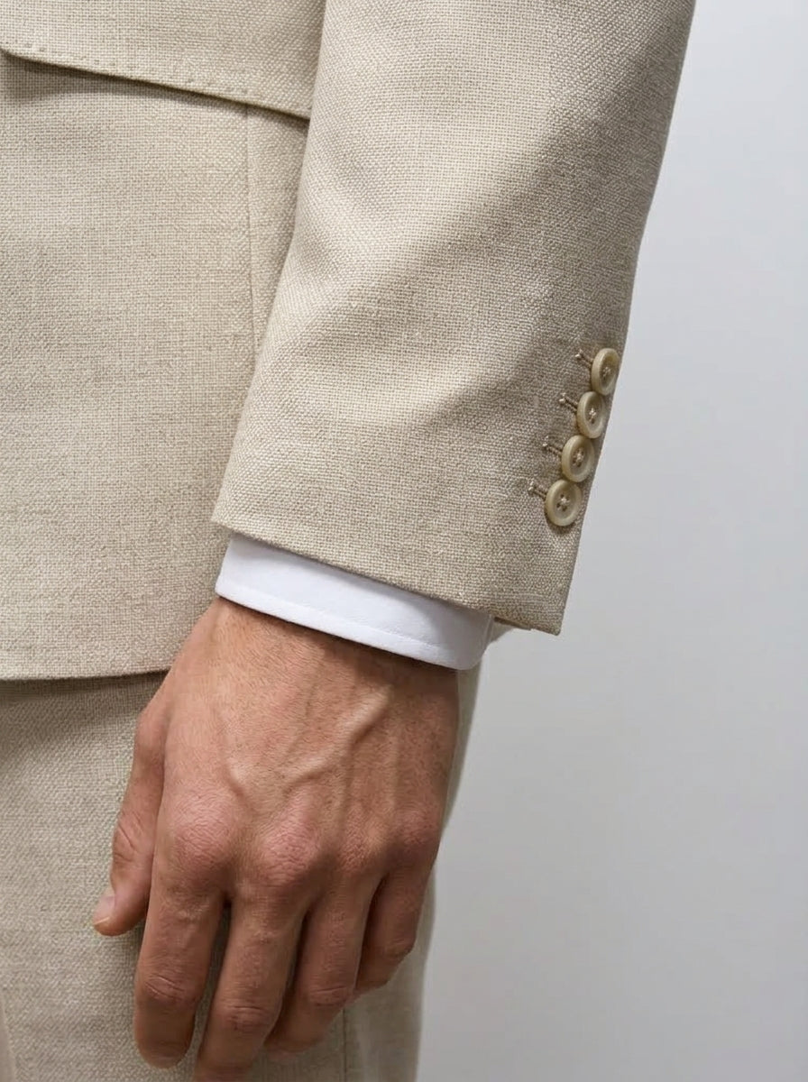 Riccardo - Beige Heren Pak